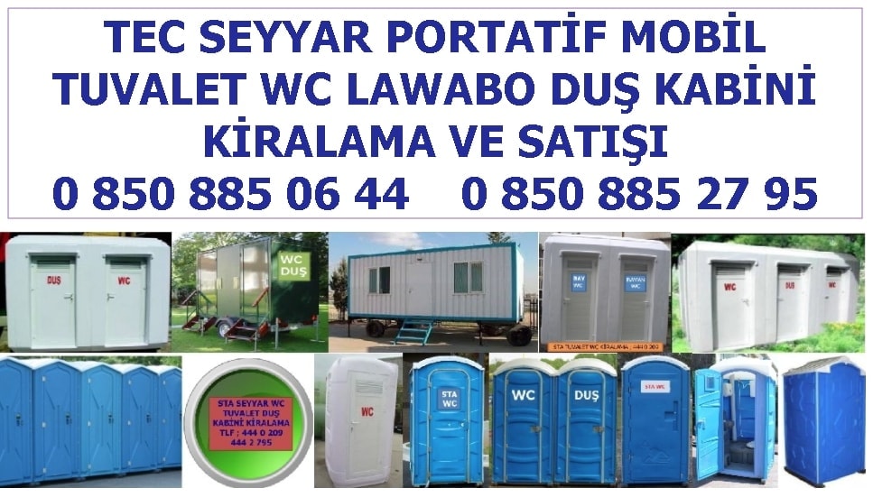 Osmaniye Tec mobil seyyar wc tuvalet du kabini kiralama